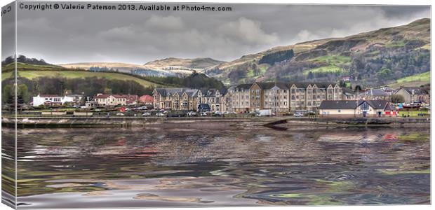 Seafront At Largs Canvas Print by Valerie Paterson