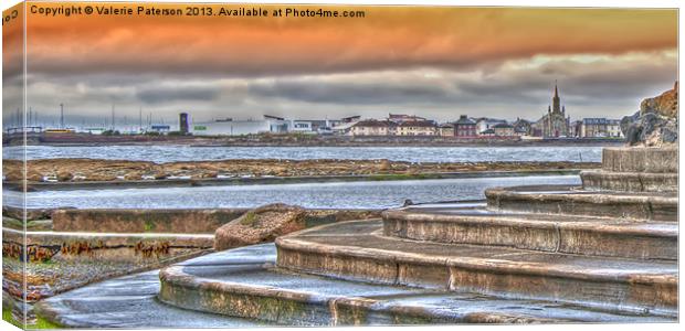 From Saltcoats To Ardrossan Canvas Print by Valerie Paterson