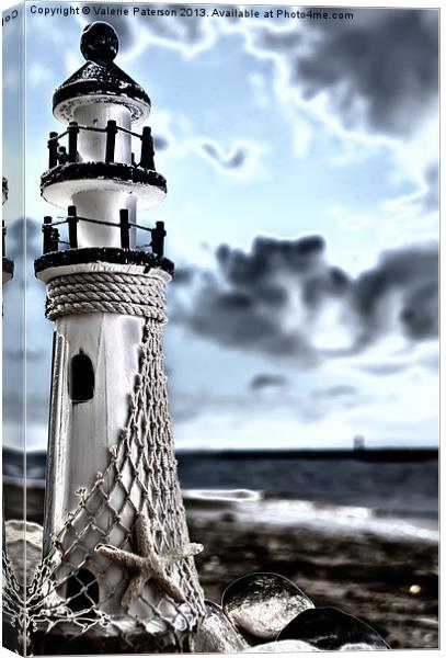 Little Lighthouse Canvas Print by Valerie Paterson