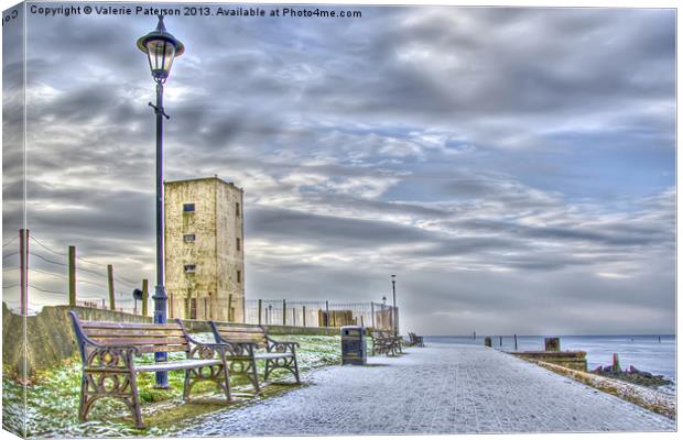 Irvine Beach Promenade Canvas Print by Valerie Paterson