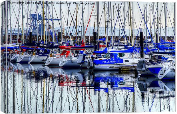 Reflection on the Haven Canvas Print by Valerie Paterson