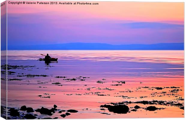 Home For Sunset Canvas Print by Valerie Paterson