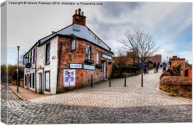 Cobbles on Ayr Canvas Print by Valerie Paterson