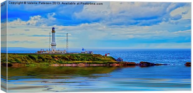 Aberdeen Lighthouse Canvas Print by Valerie Paterson