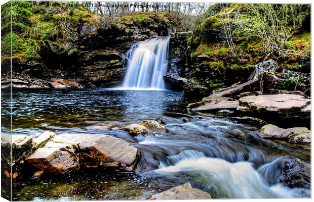 Falls Of Falloch Canvas Print by Valerie Paterson