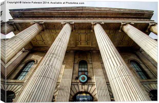 Pillars of Dublins Post Office Canvas Print by Valerie Paterson
