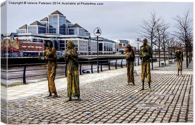 Famine Memorial Canvas Print by Valerie Paterson