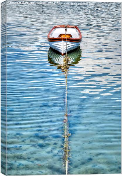 Single Boat Canvas Print by Valerie Paterson