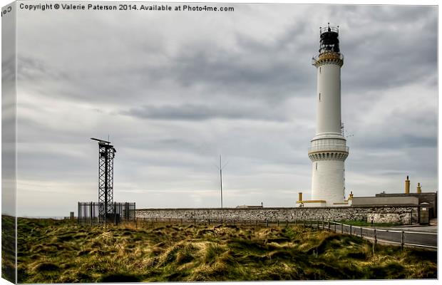 Girdleness Lighthouse Canvas Print by Valerie Paterson