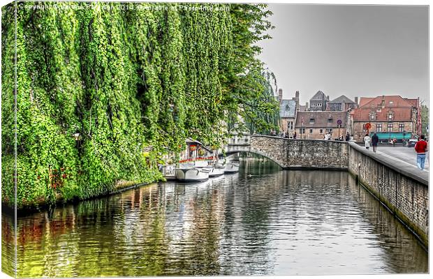 Picturesque Brugge Canvas Print by Valerie Paterson