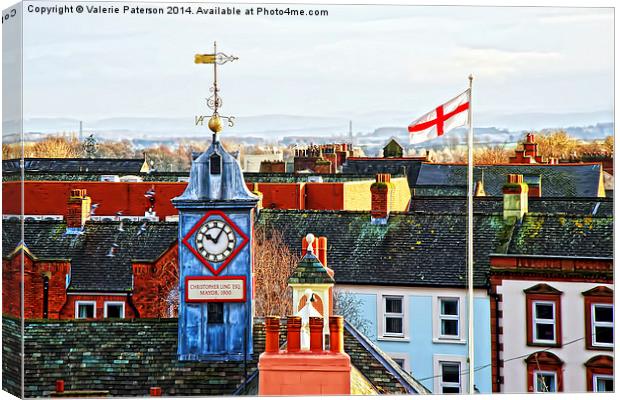 Carlisle Rooftops Canvas Print by Valerie Paterson