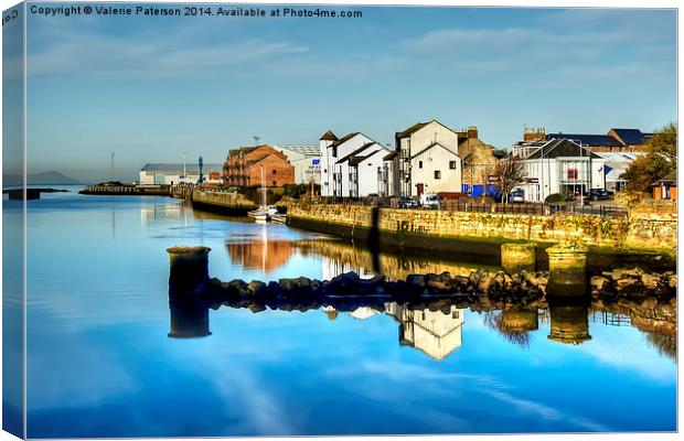 Auld Brig Reflection Canvas Print by Valerie Paterson