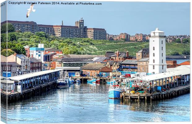 North Shields Fish Quay Canvas Print by Valerie Paterson
