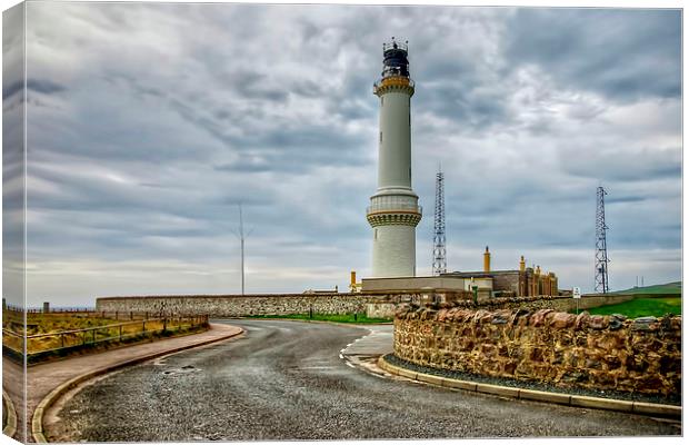  Girdleness Lighthouse Aberdeen Canvas Print by Valerie Paterson