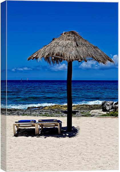 Caribbean View  Canvas Print by Valerie Paterson