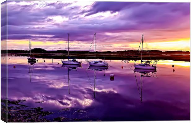  Purple Sunset Canvas Print by Valerie Paterson