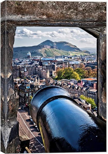 A View to Arthur's Seat  Canvas Print by Valerie Paterson