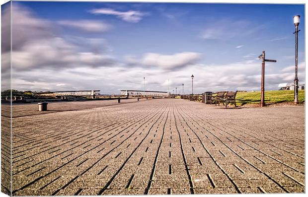 Irvine Harbour Front  Canvas Print by Valerie Paterson