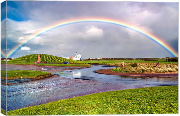 Rainbow Over Irvine  Canvas Print by Valerie Paterson