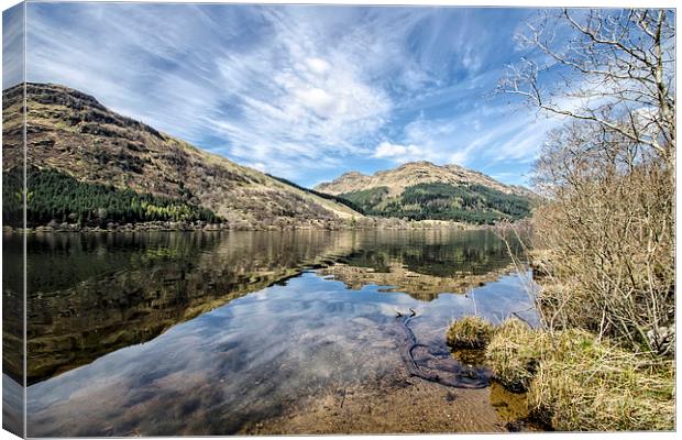 Loch Eck Reflection Canvas Print by Valerie Paterson