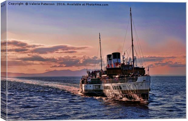 The PS Waverley Canvas Print by Valerie Paterson