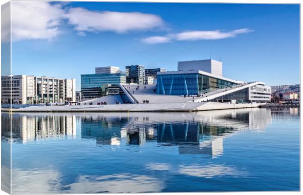 Oslo Opera House Canvas Print by Valerie Paterson