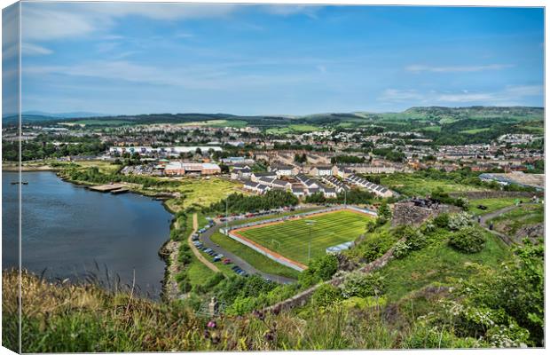 Dumbarton Football Ground Canvas Print by Valerie Paterson