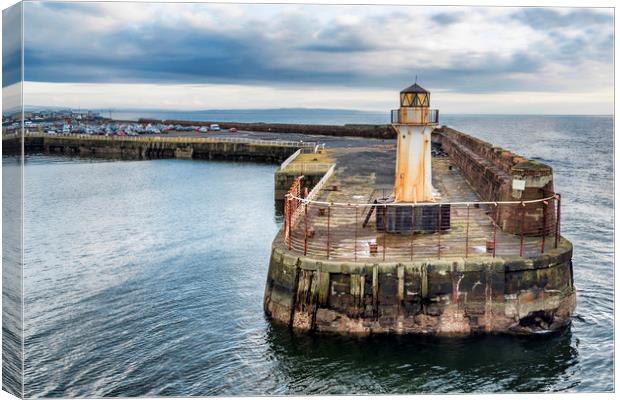 Ardrossan Lighthouse Canvas Print by Valerie Paterson