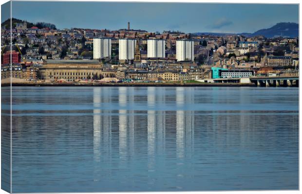 Dundee over the Tay Canvas Print by Valerie Paterson
