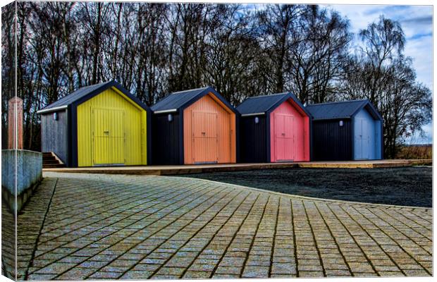 Colourful Huts Canvas Print by Valerie Paterson