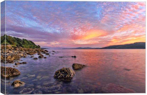 Firth of Clyde Sunset Canvas Print by Valerie Paterson