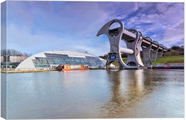 Falkirk Wheel Canvas Print by Valerie Paterson