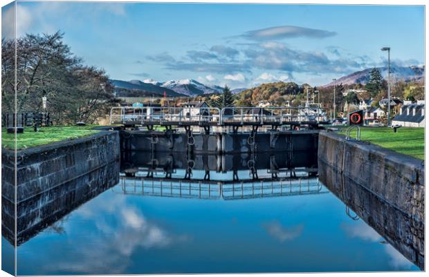 Caledonian Canal  Canvas Print by Valerie Paterson
