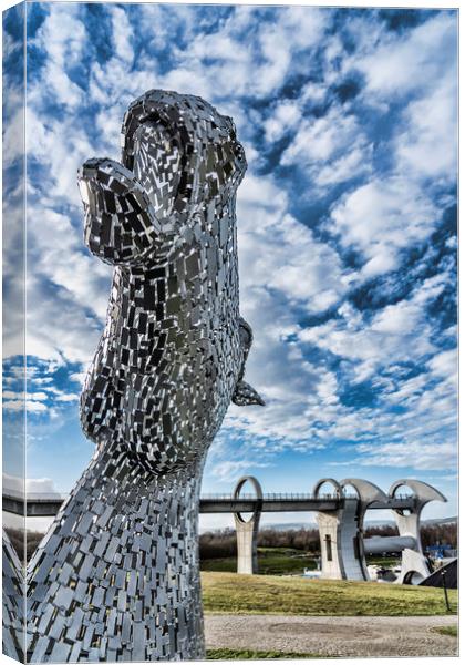 Travelling Kelpies Canvas Print by Valerie Paterson