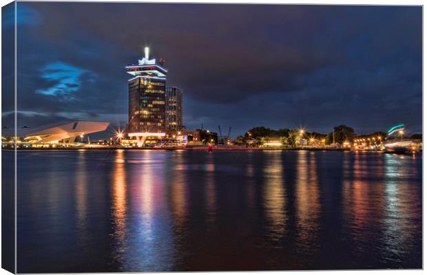 Evening in Amsterdam Canvas Print by Valerie Paterson