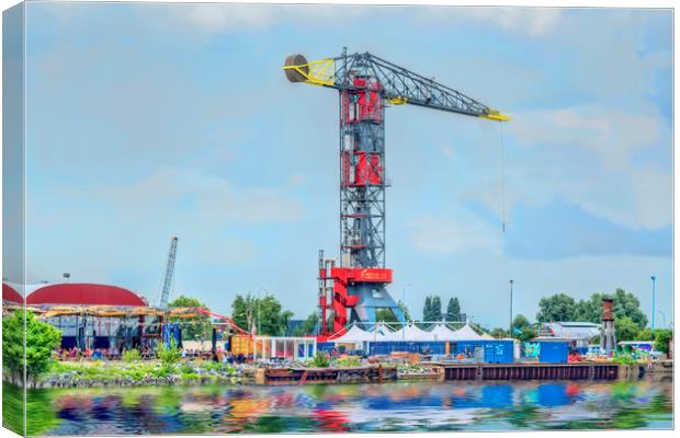 Faralda Crane Amsterdam Canvas Print by Valerie Paterson