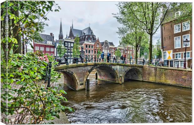 Amsterdam Canal Canvas Print by Valerie Paterson