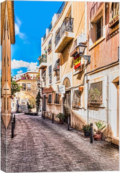 Alicante Street Canvas Print by Valerie Paterson