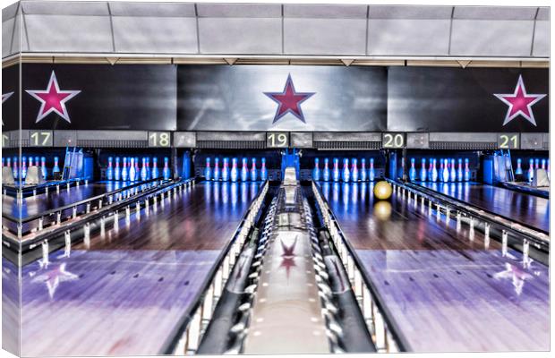 Ten Pin Bowling Canvas Print by Valerie Paterson