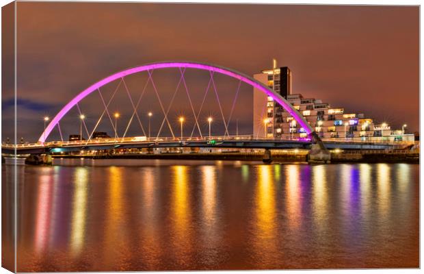 Glasgow Clyde Arc Canvas Print by Valerie Paterson