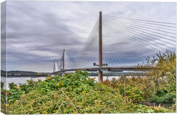 The Queensferry Crossing Canvas Print by Valerie Paterson