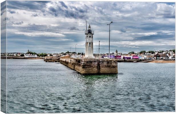 Anstruther Lighthouse  Canvas Print by Valerie Paterson