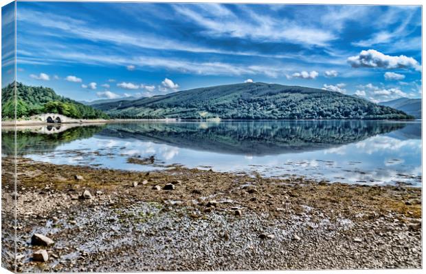 Inveraray Loch View Canvas Print by Valerie Paterson