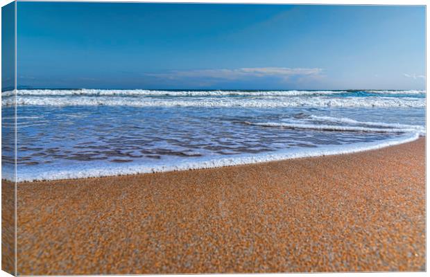 Alicante Sandy Beach Canvas Print by Valerie Paterson