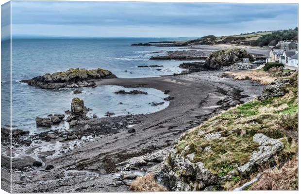 Dunure Coast Canvas Print by Valerie Paterson