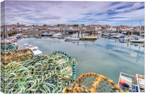 Anstruther Harbour Canvas Print by Valerie Paterson