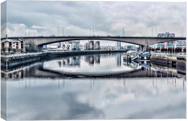 Glasgow Clyde Canvas Print by Valerie Paterson