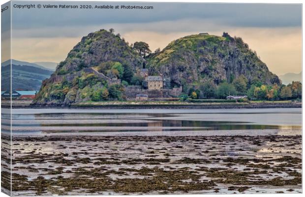 Dumbarton Castle Canvas Print by Valerie Paterson