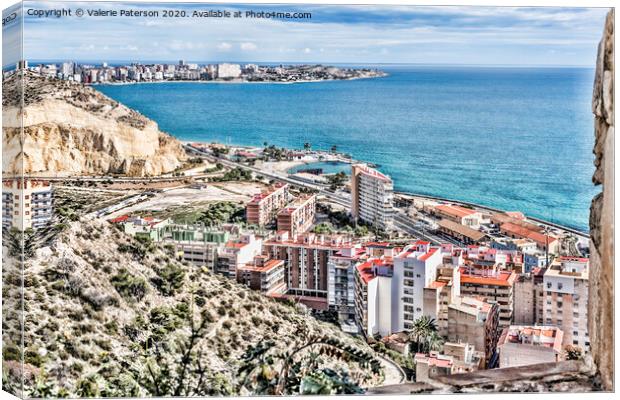 Alicante View Canvas Print by Valerie Paterson
