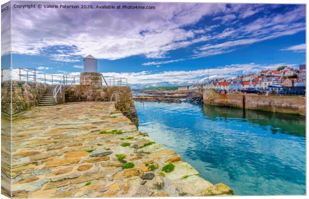 Pittenweem Harbour Mouth Canvas Print by Valerie Paterson